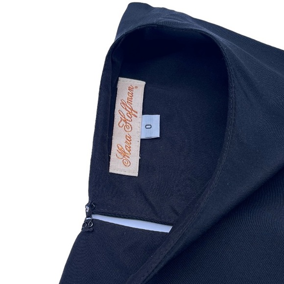 Mara Hoffman Adorable Cutout Midi Bateau Neckline Midi Length Dress Black Size 0 - Picture 4 of 5